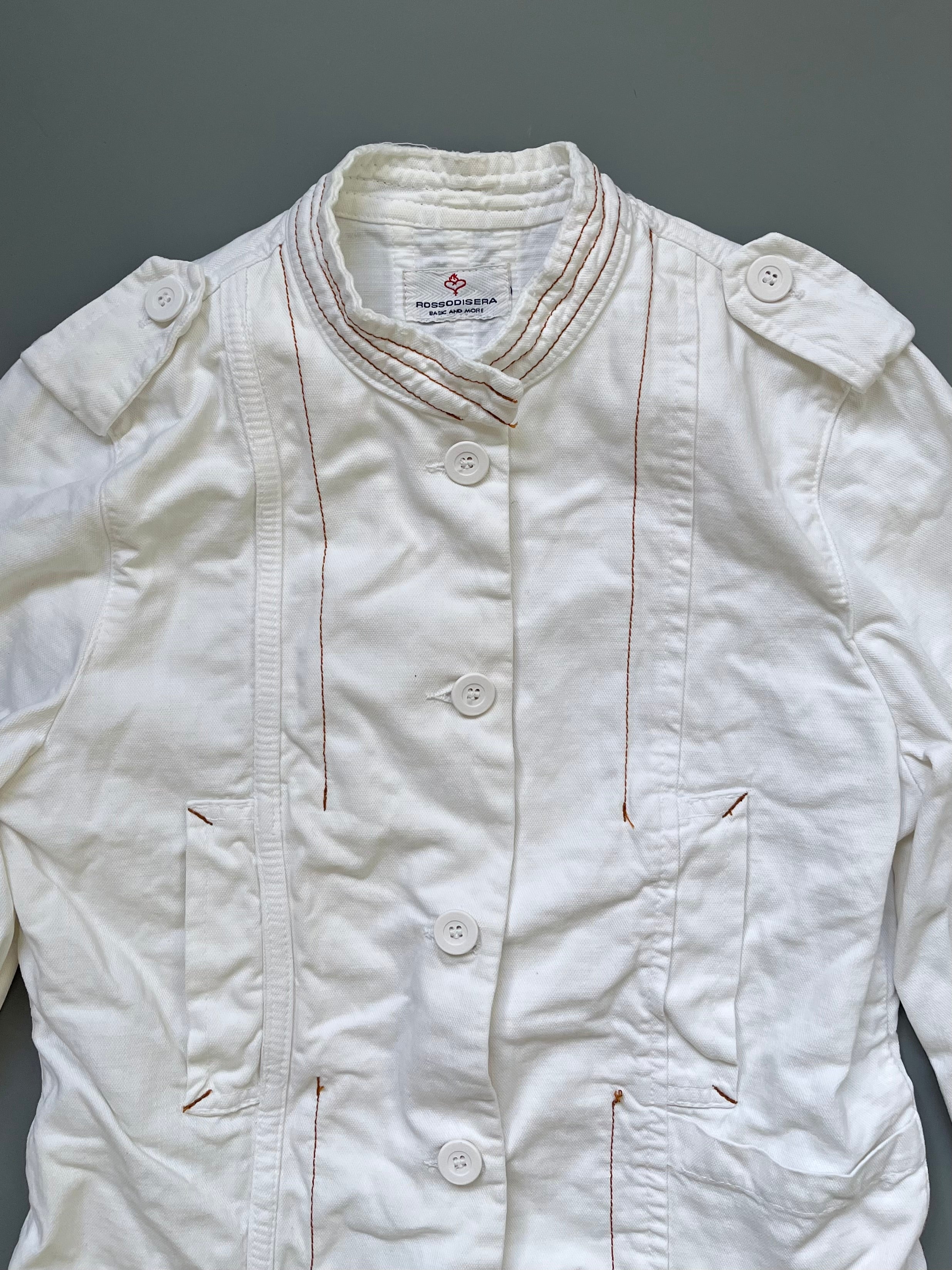 Rossodisera Ecru Cotton Jacket