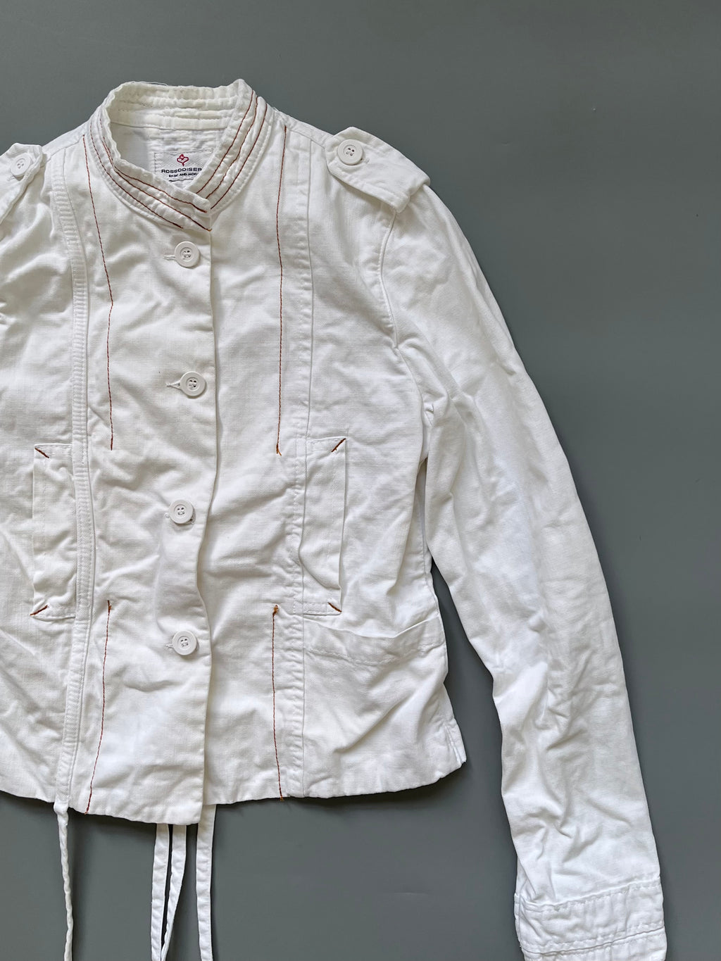 Rossodisera Ecru Cotton Jacket