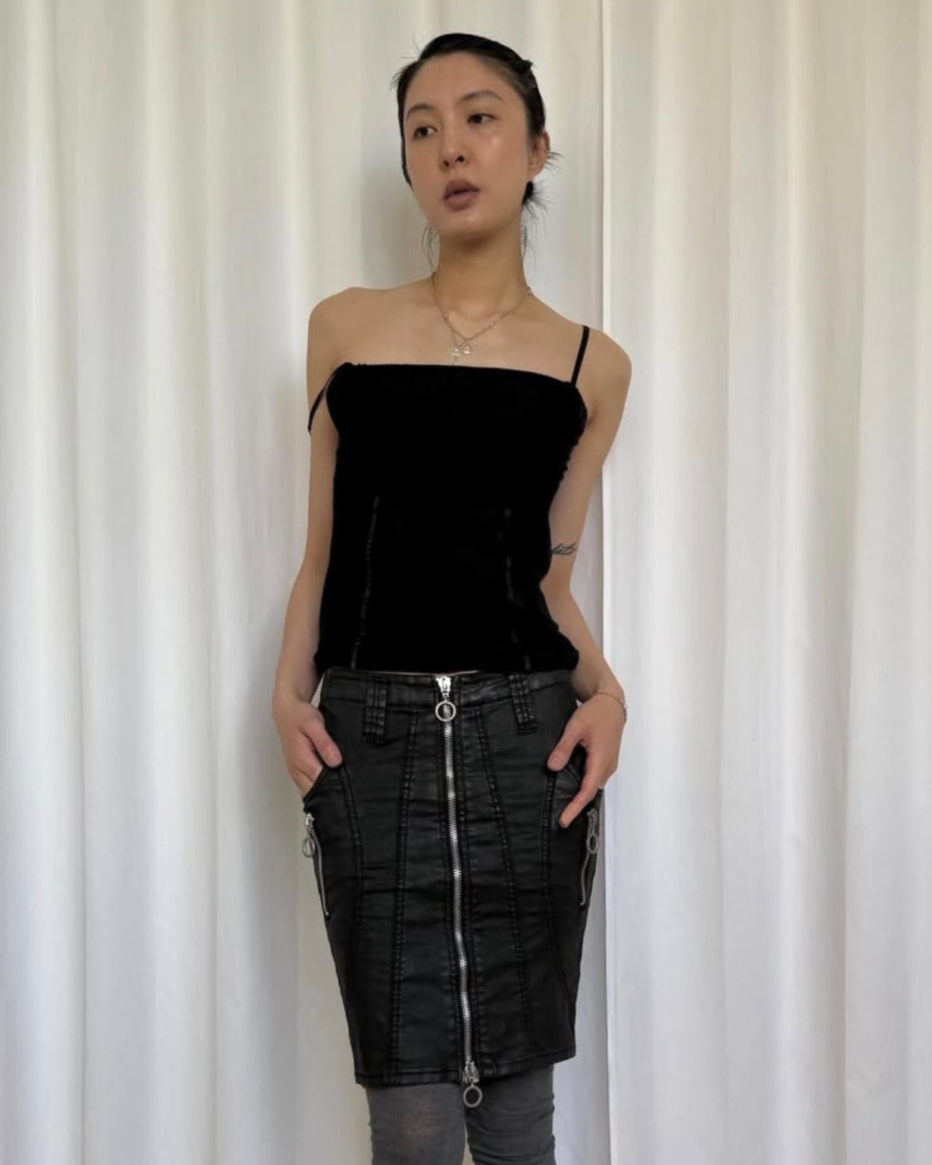 Bray Steven Alan Leather Mini Skirt 