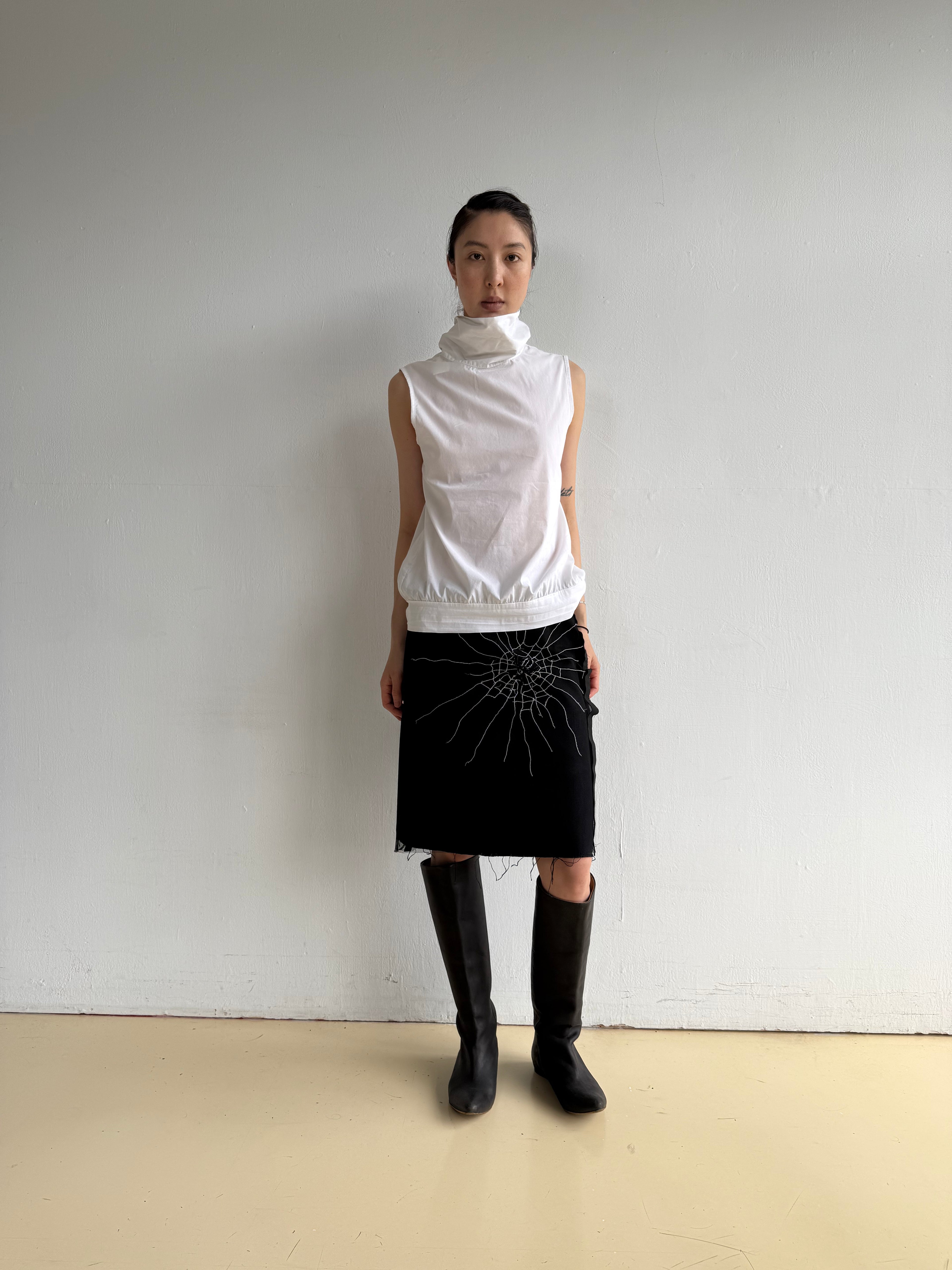 Black Sheer Layered Spider Skirt