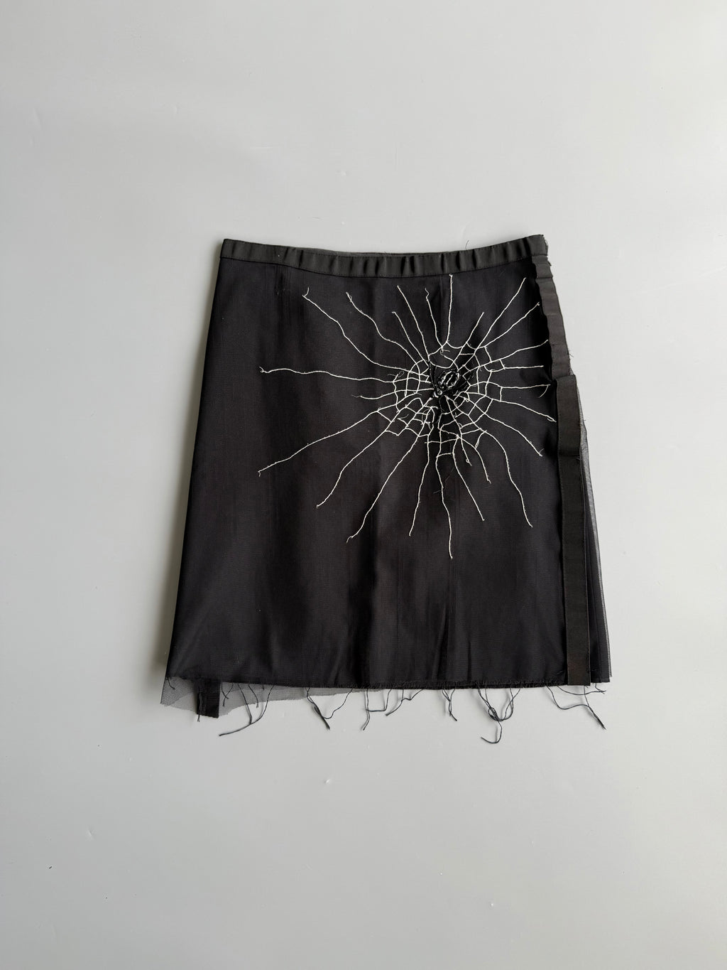 Black Sheer Layered Spider Skirt