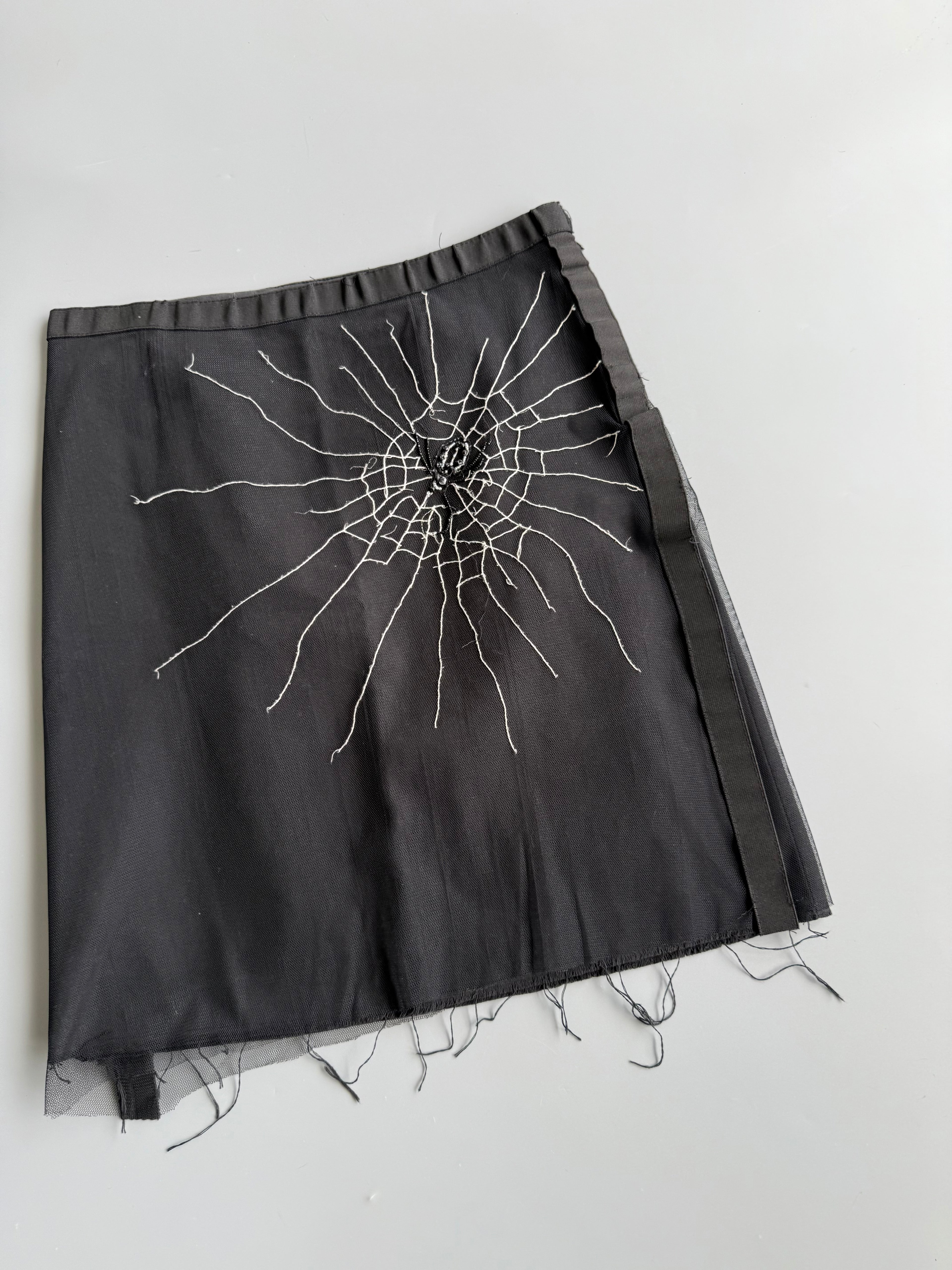 Black Sheer Layered Spider Skirt