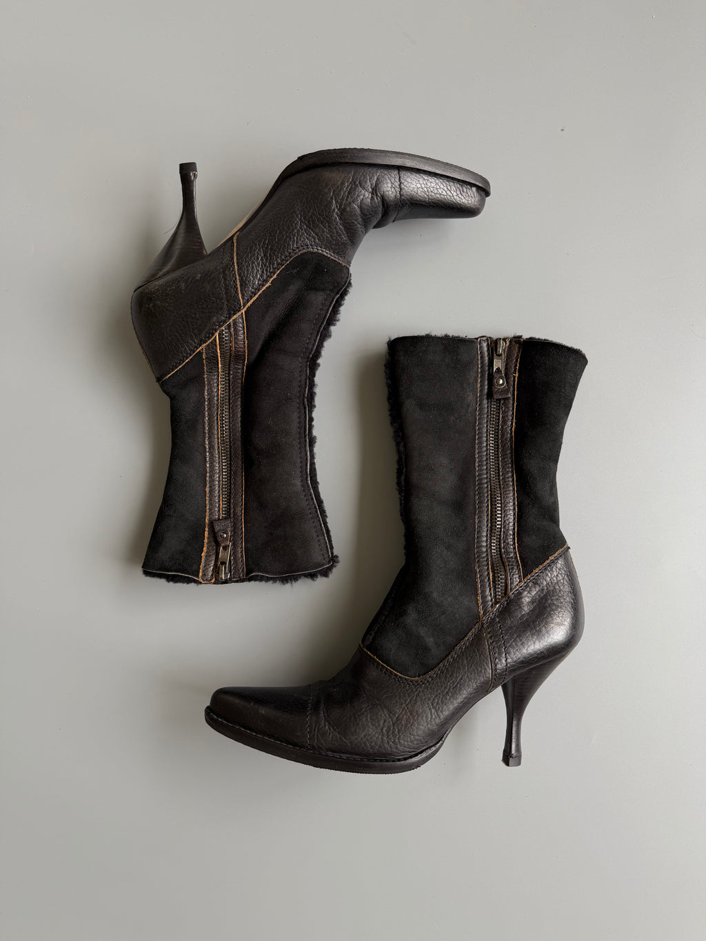 Miu Miu FW 2001 Double Zippers Boots