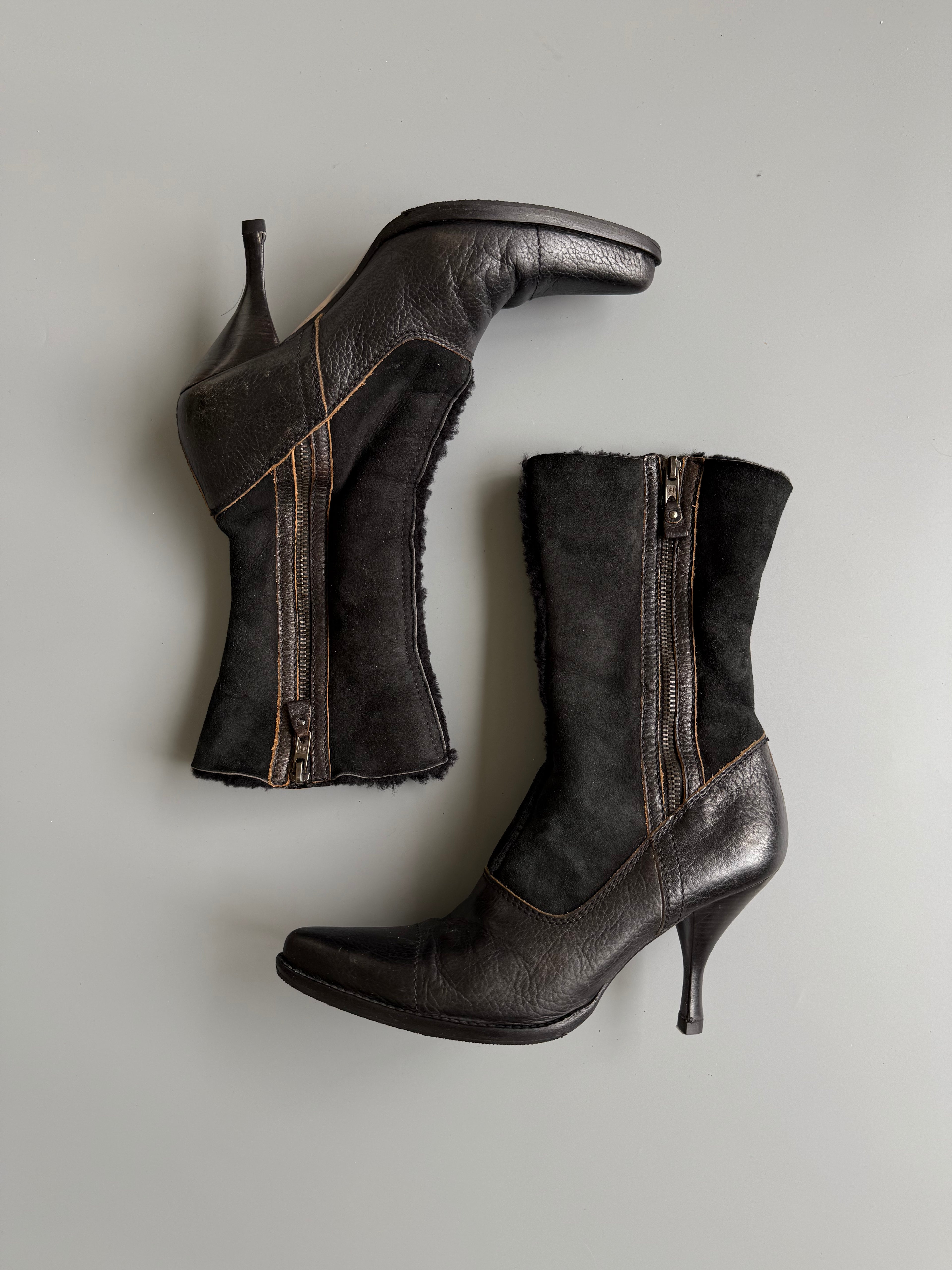 Miu Miu FW 2001 Double Zippers Boots