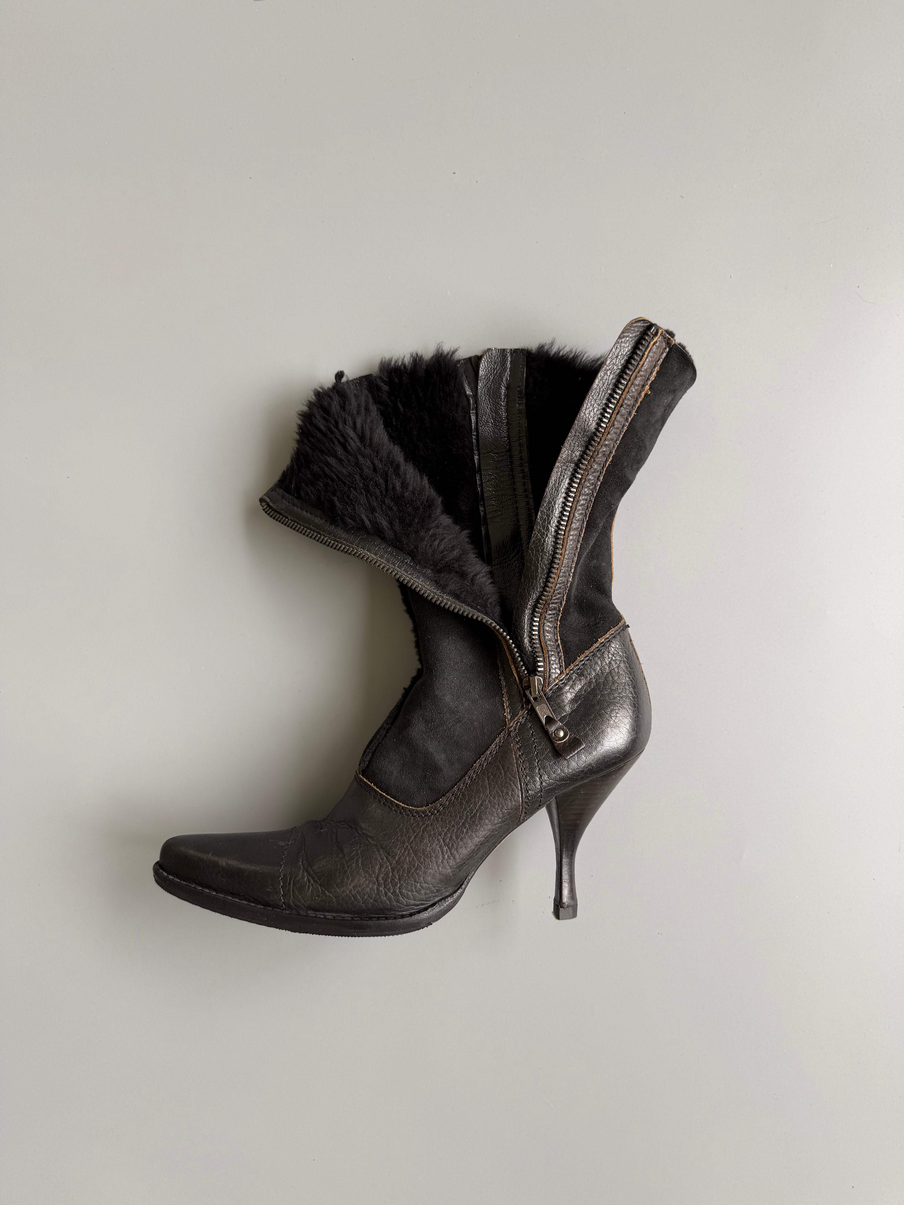 Miu Miu FW 2001 Double Zippers Boots
