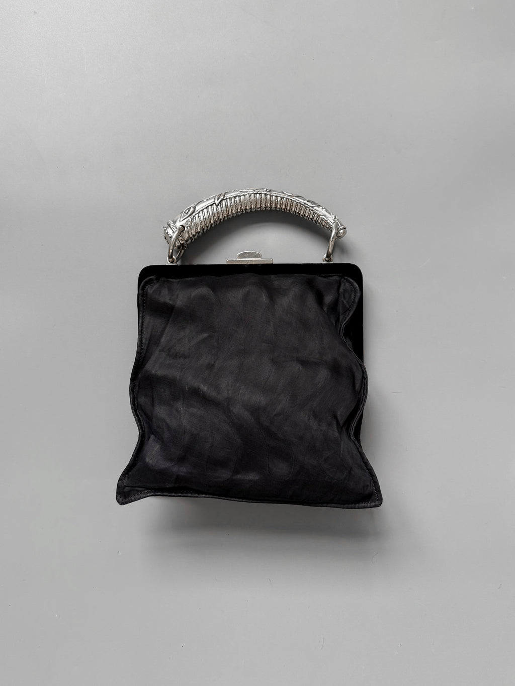 Yves Saint Laurent Mombassa Metal Handle Bag