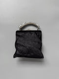 Yves Saint Laurent Mombassa Metal Handle Bag