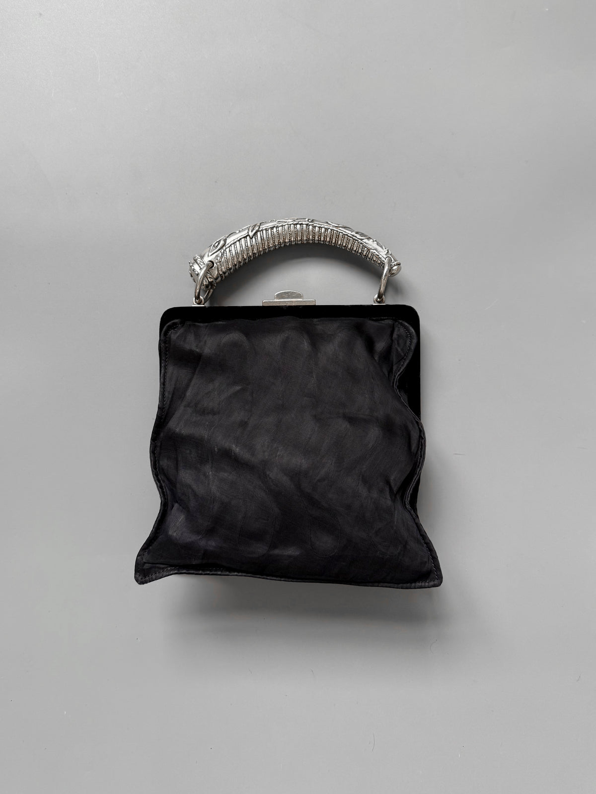 Yves Saint Laurent Mombassa Metal Handle Bag