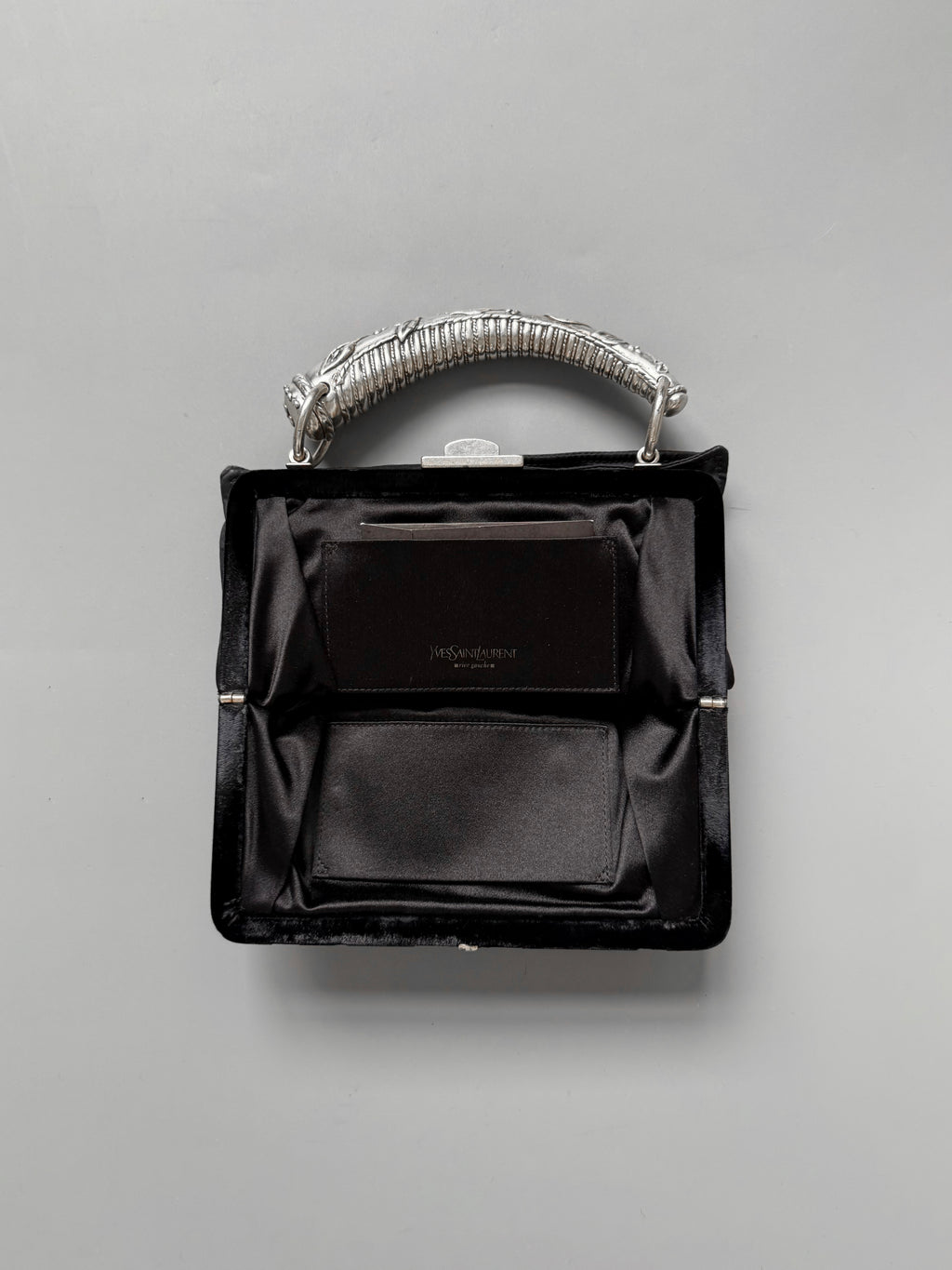 Yves Saint Laurent Mombassa Metal Handle Bag