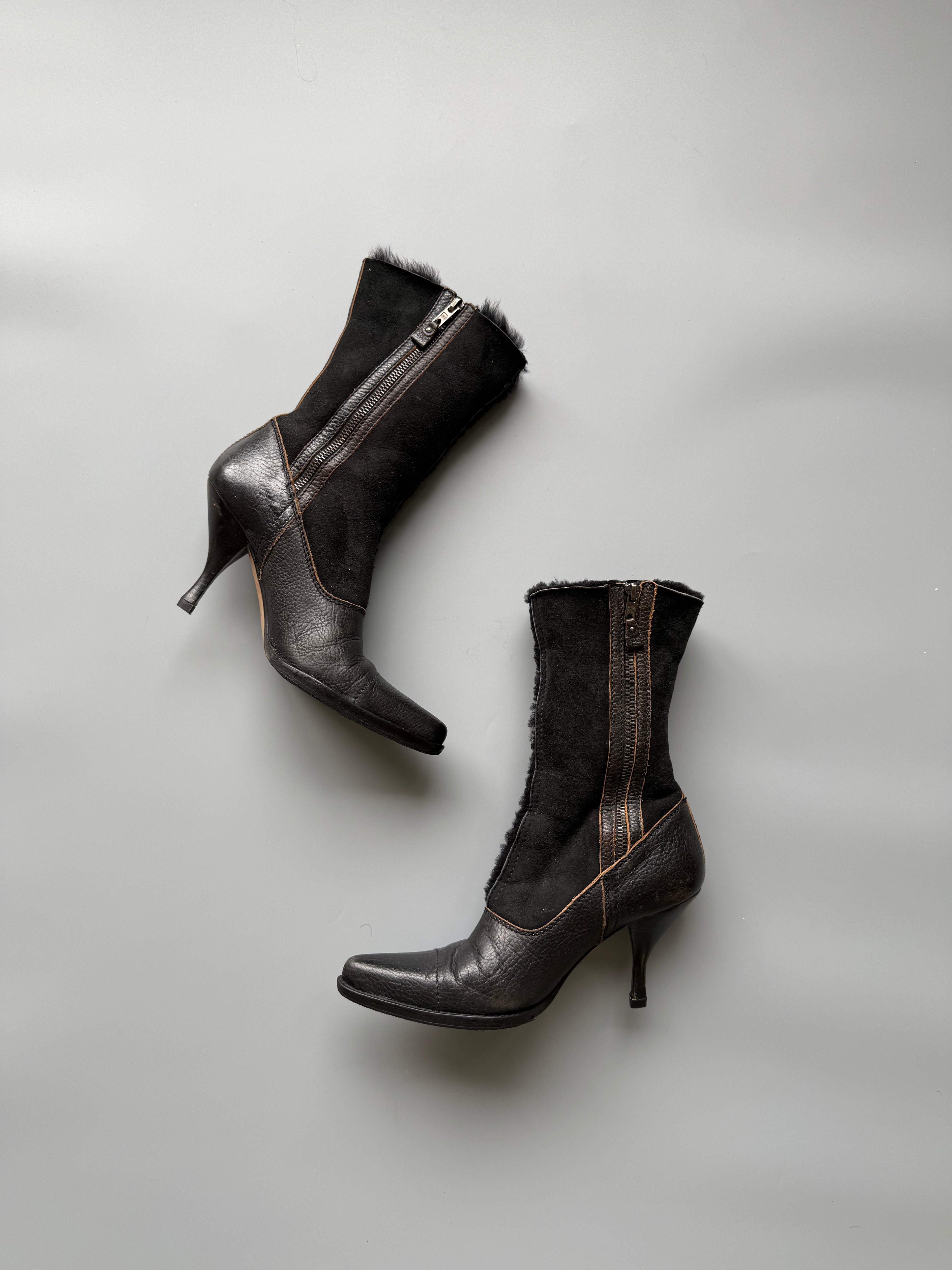 Miu Miu FW 2001 Double Zippers Boots