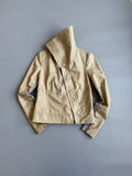 Beige Leather Jacket