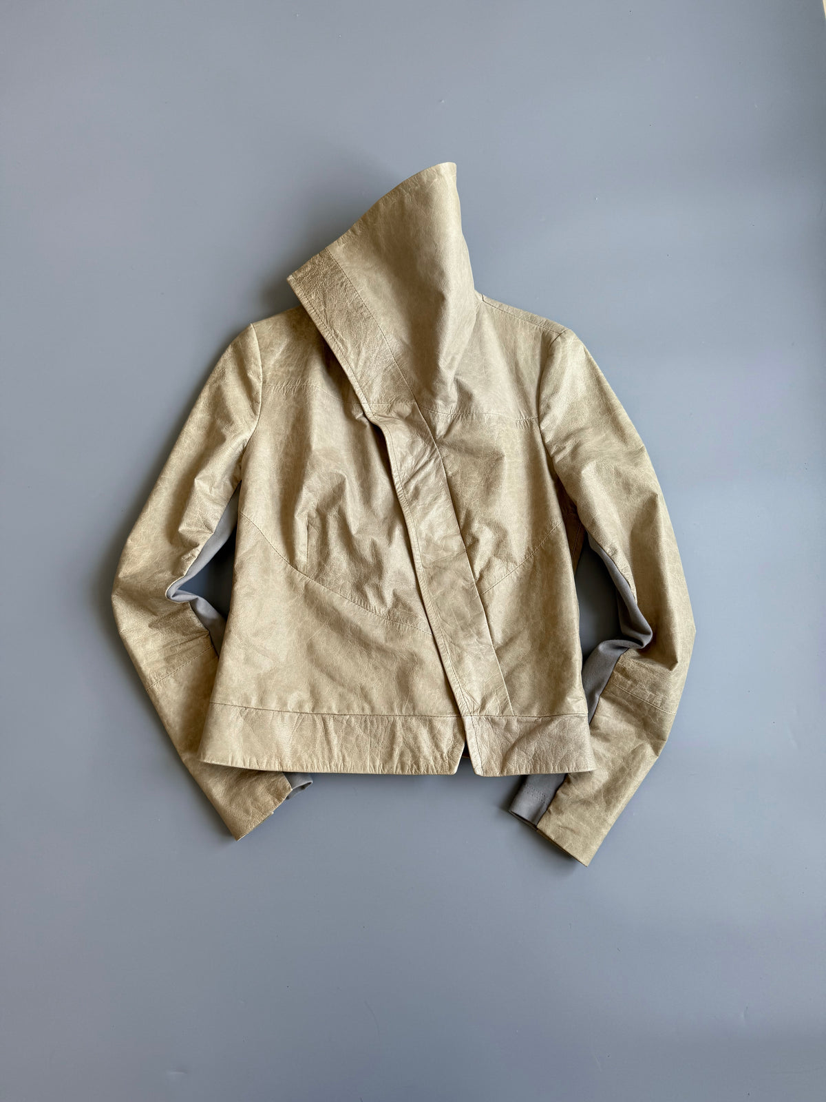 Beige Leather Jacket