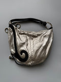 Fendi FW 2003 Silver Python Oyster Bag
