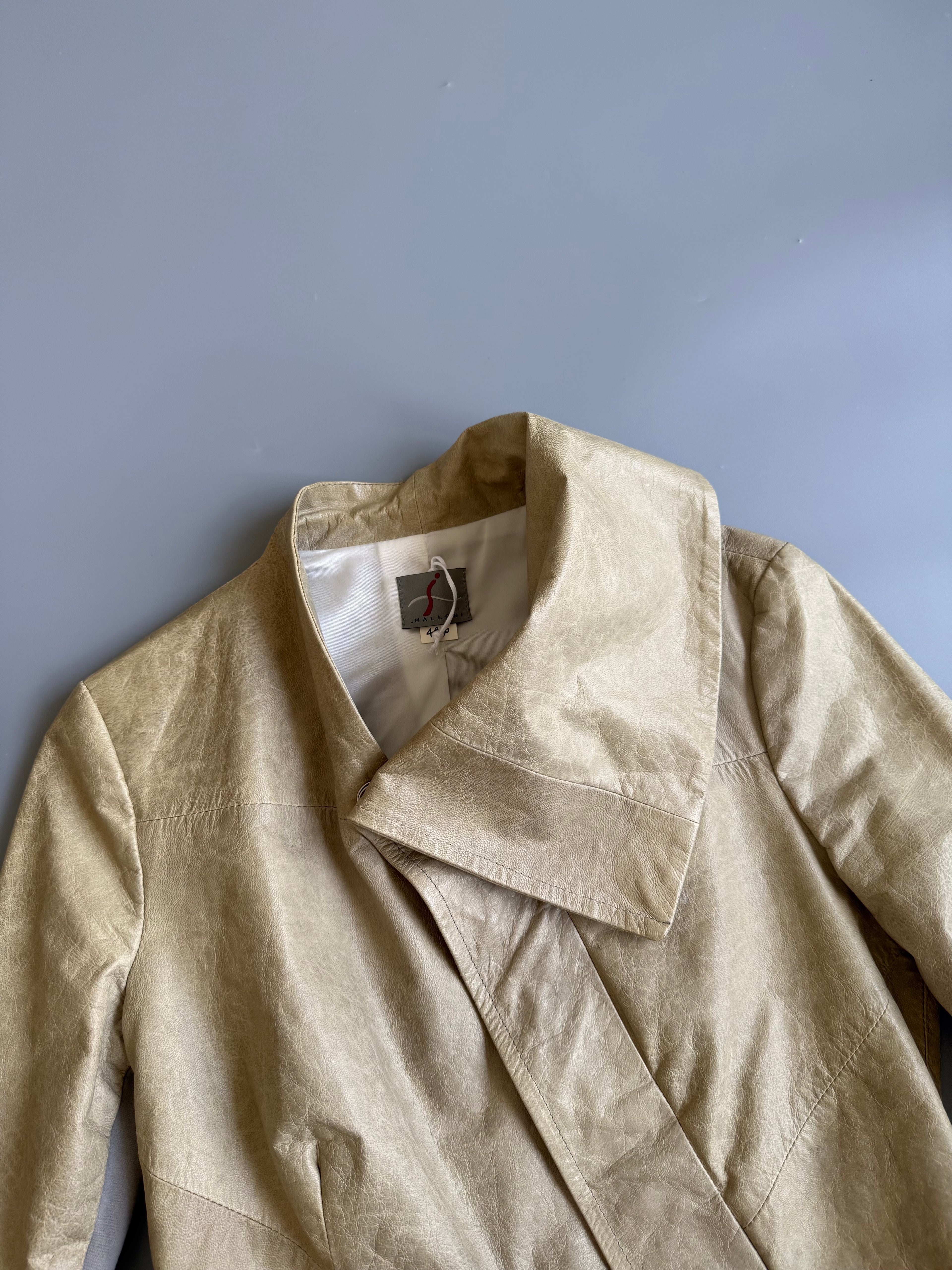 Beige Leather Jacket