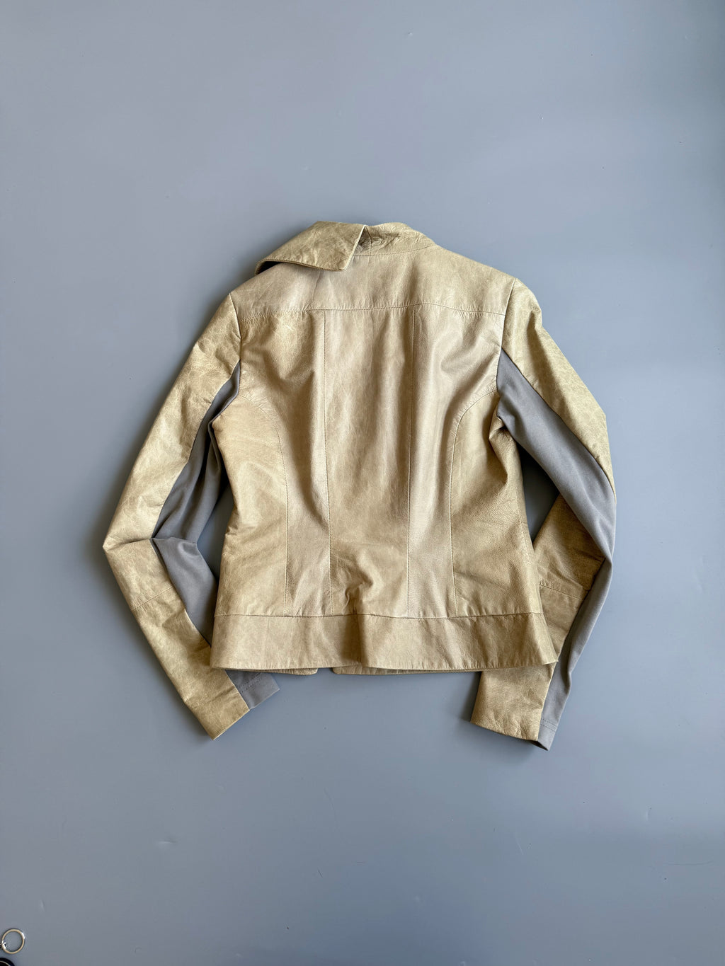 Beige Leather Jacket
