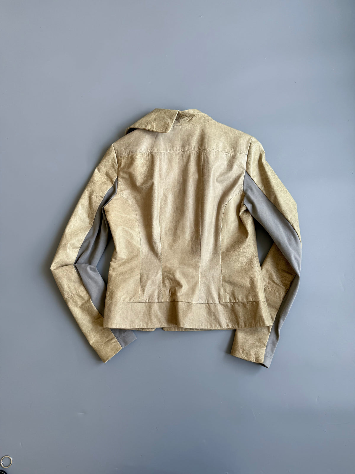 Beige Leather Jacket