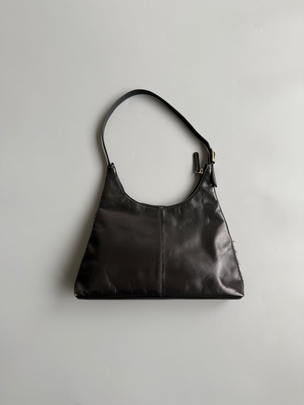 Black Cowhide Fur Leather Bag