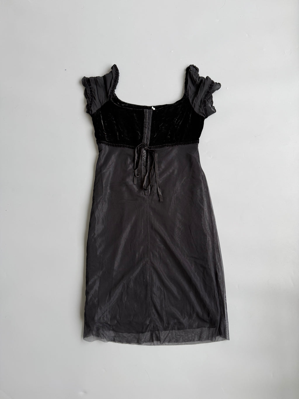 Black Velvet Empire Dress