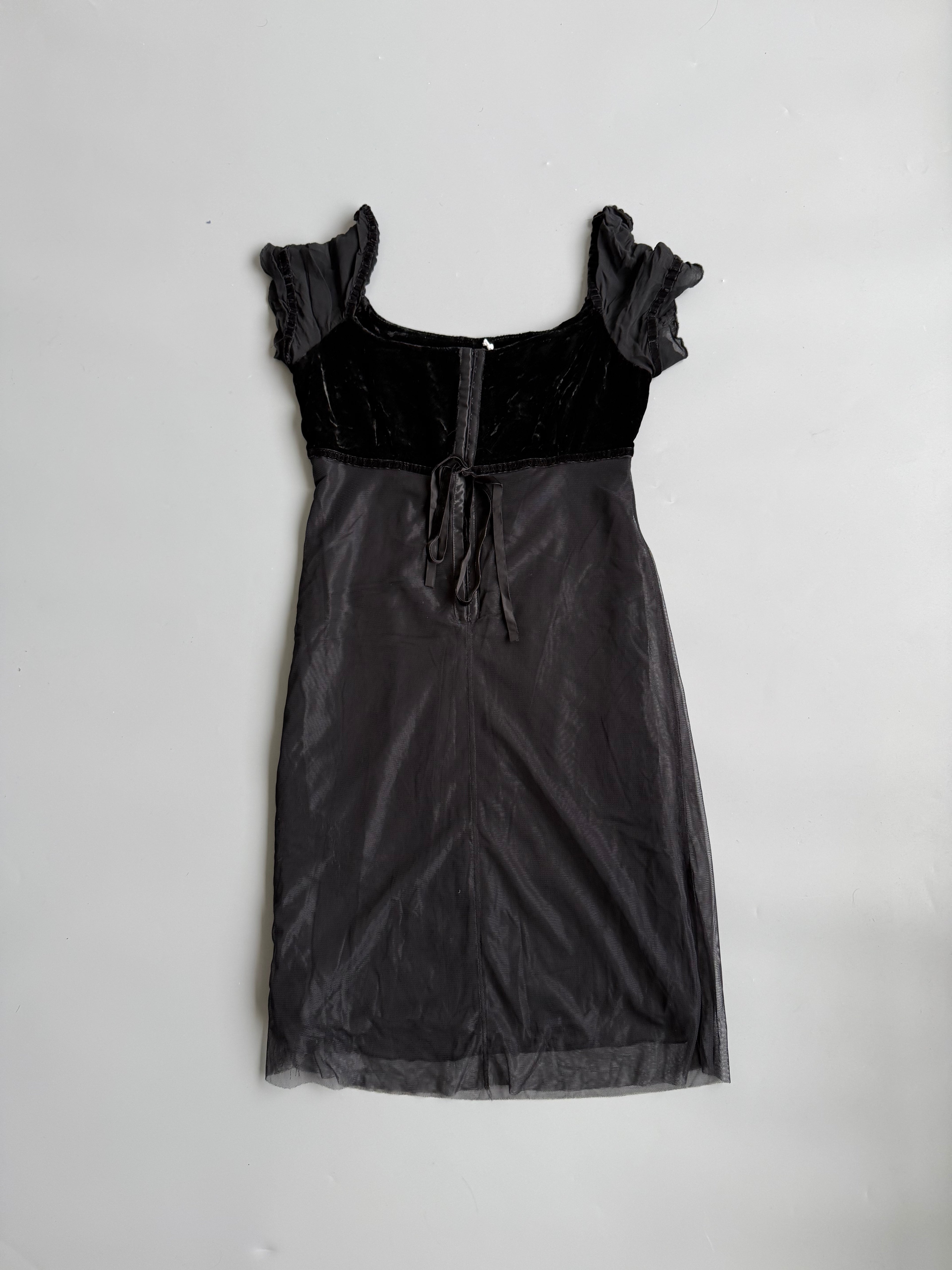 Black Velvet Empire Dress