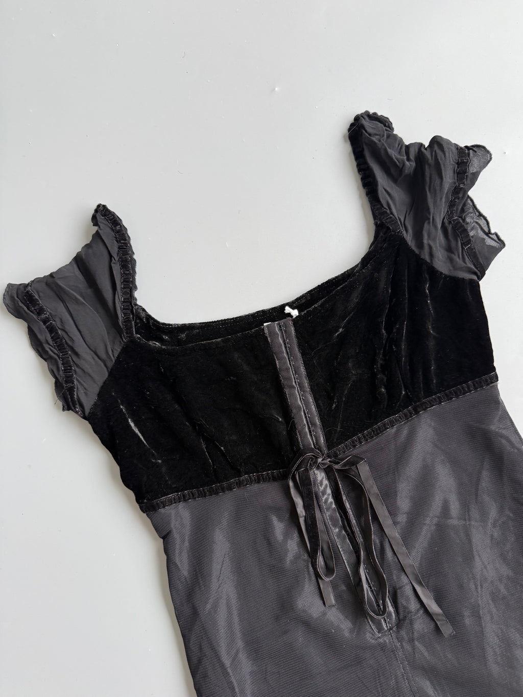 Black Velvet Empire Dress