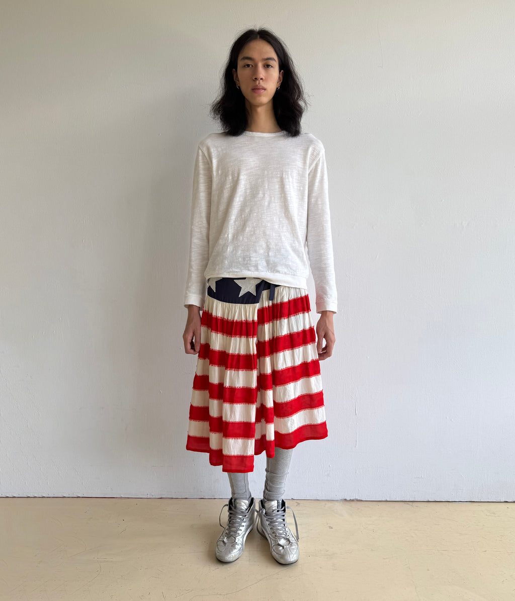 Comme Des Garcons American Flag Skirt
