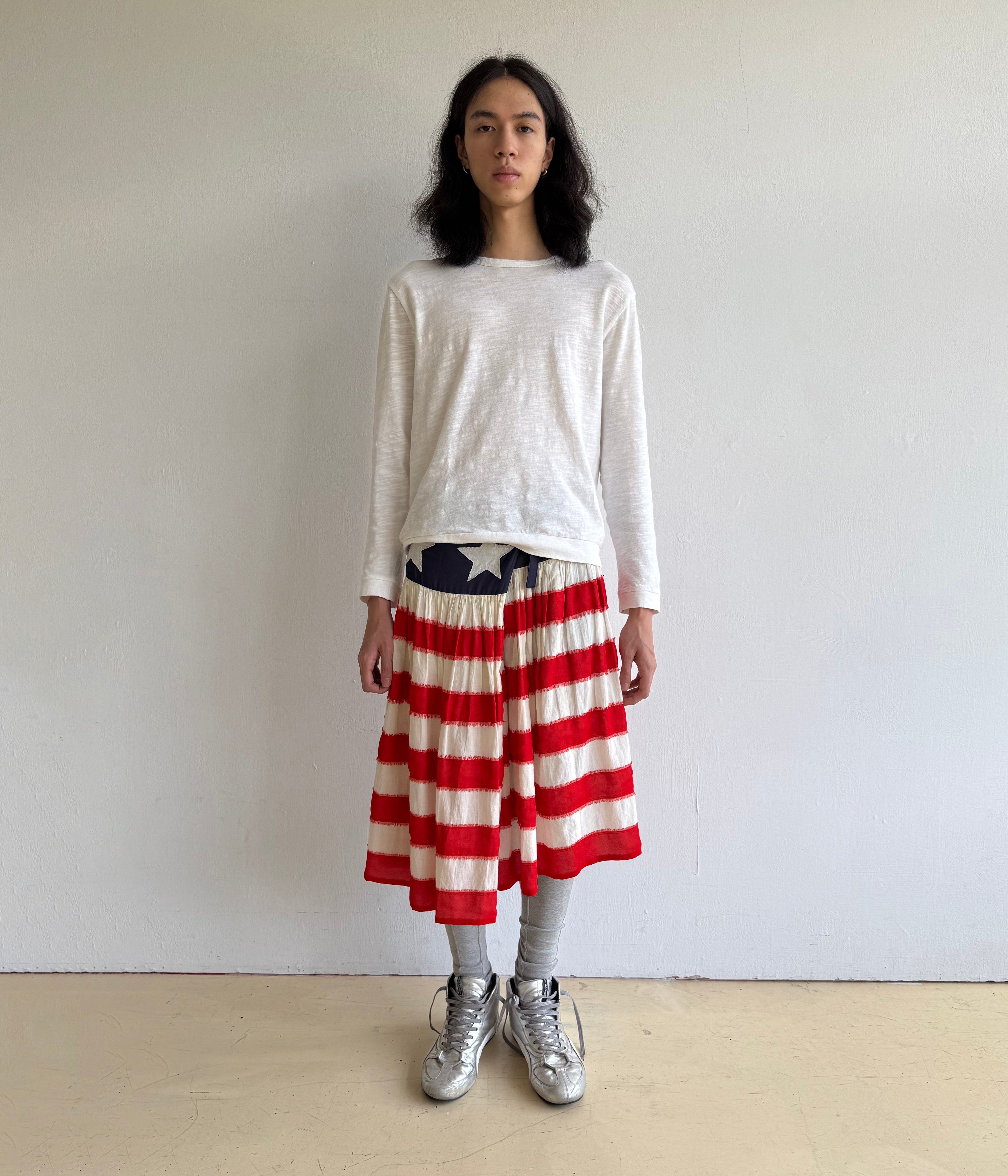 Comme Des Garcons American Flag Skirt