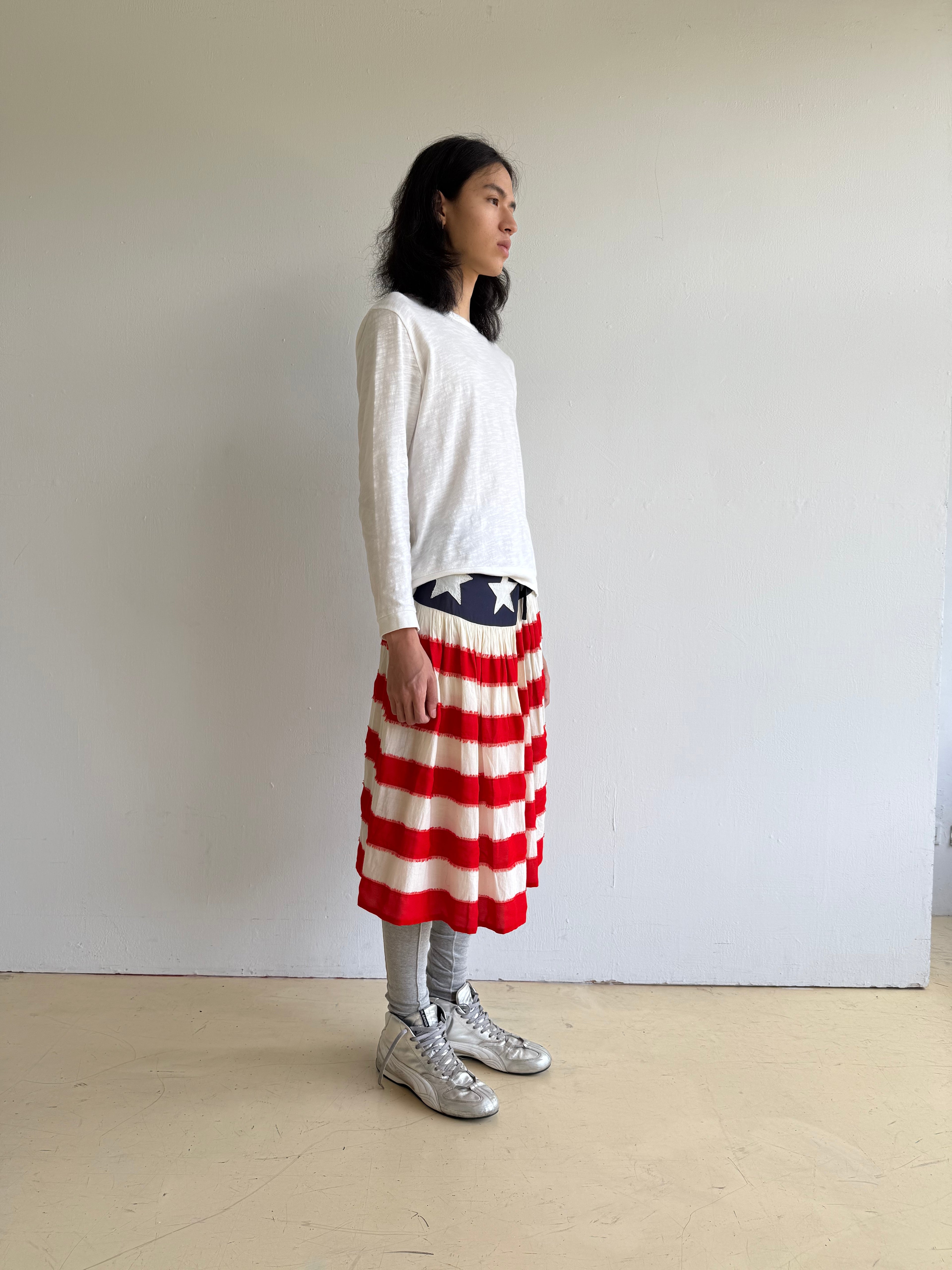 Comme Des Garcons American Flag Skirt