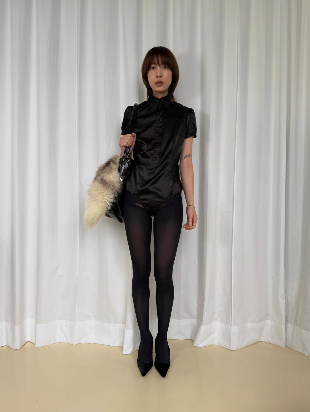 Vintage Authentic Silver Fox Tail