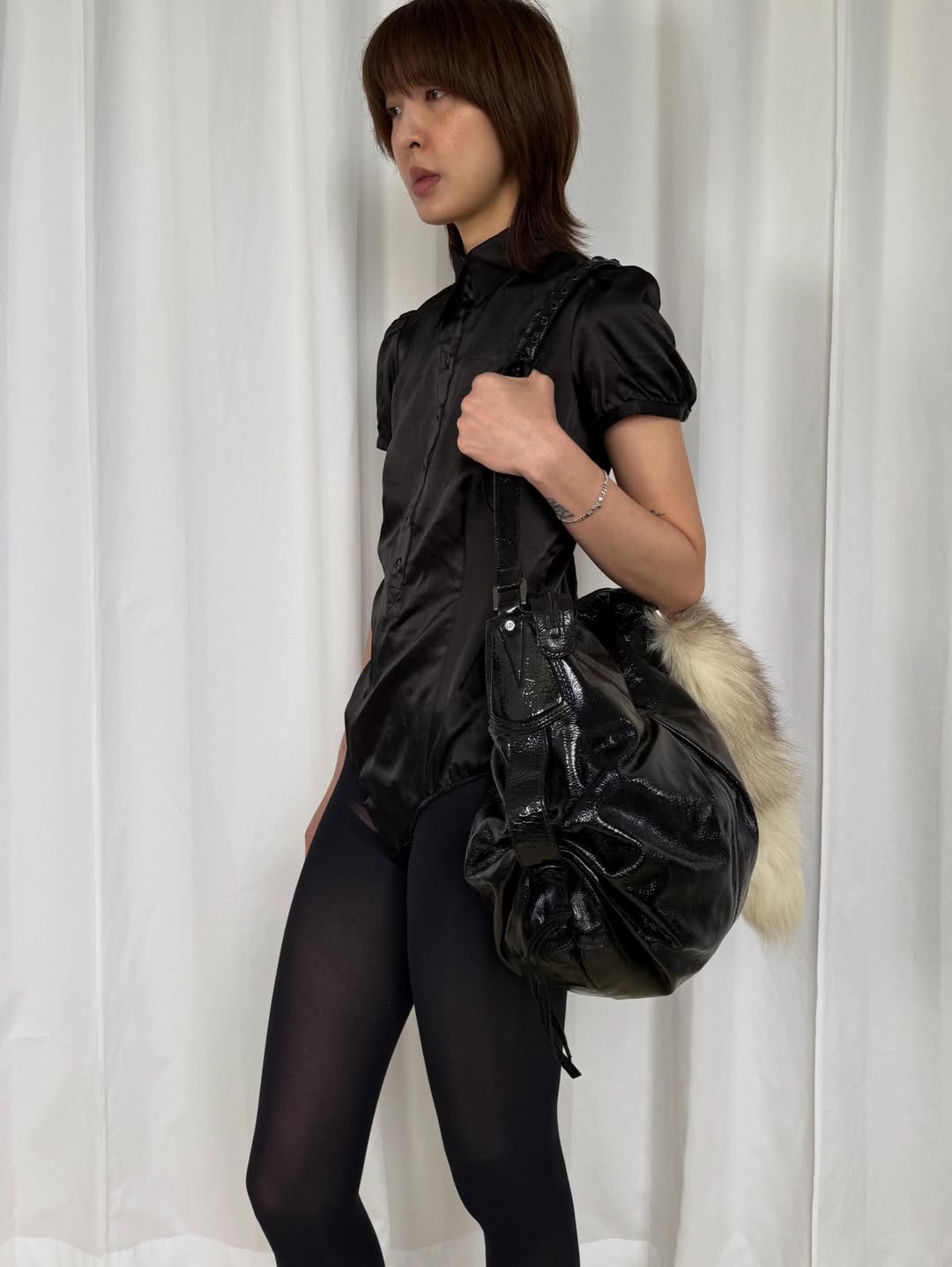 Vintage Authentic Silver Fox Tail