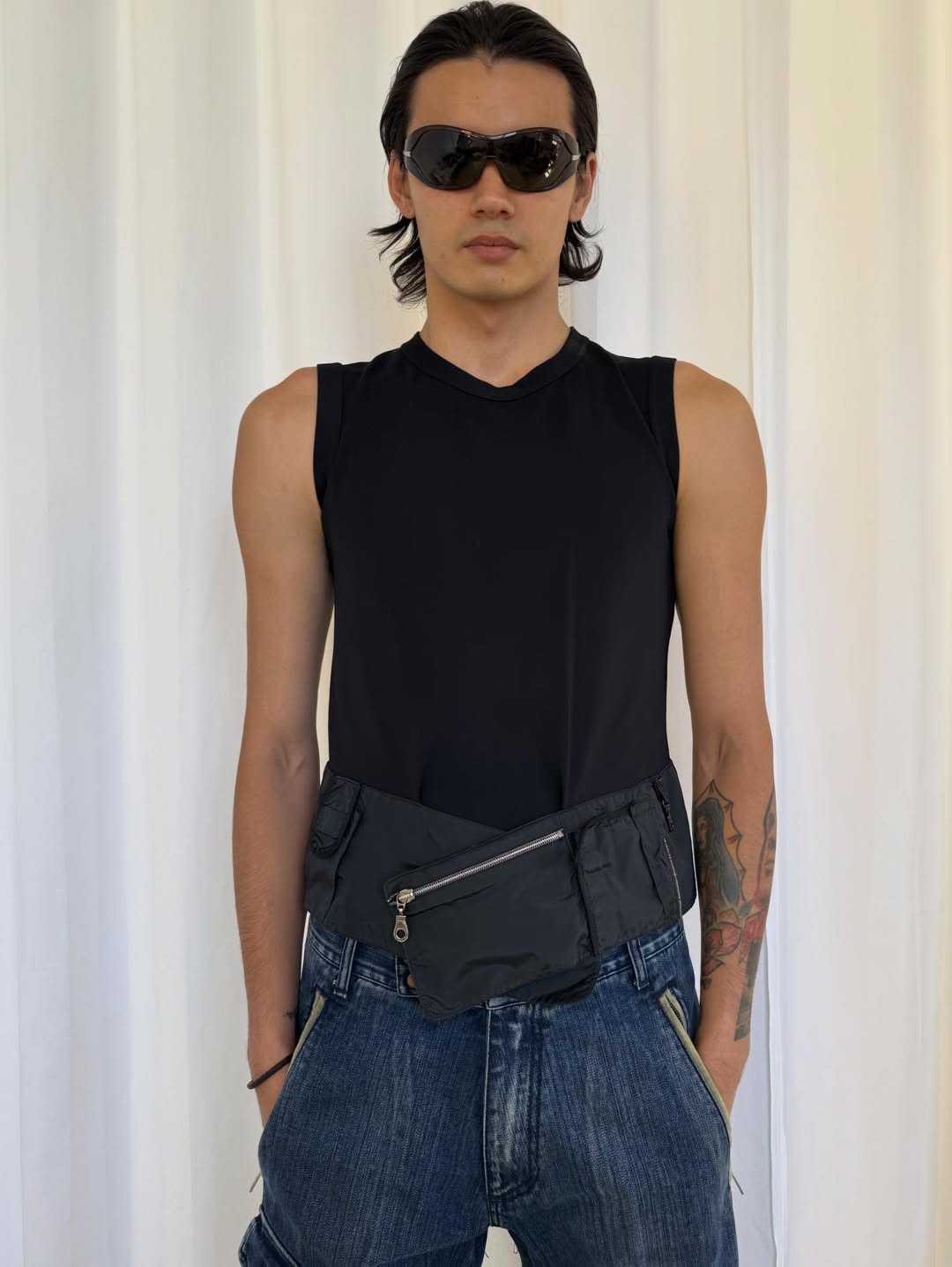 Prada SPR12G Oversized Brown Tortoise Goggle Sunglasses
