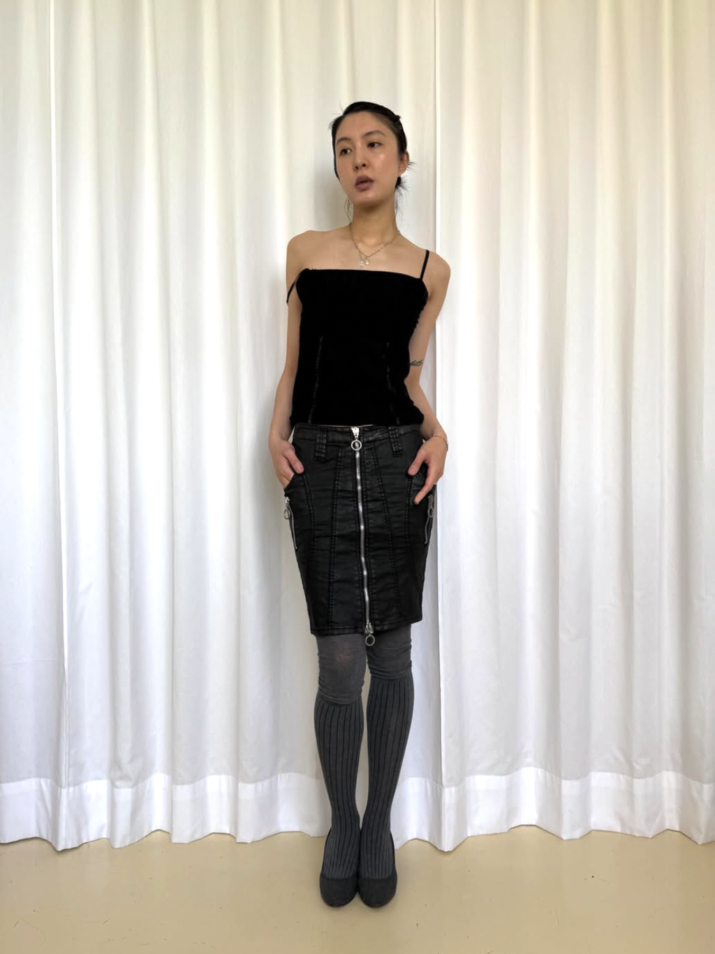Bray Steven Alan Leather Mini Skirt 