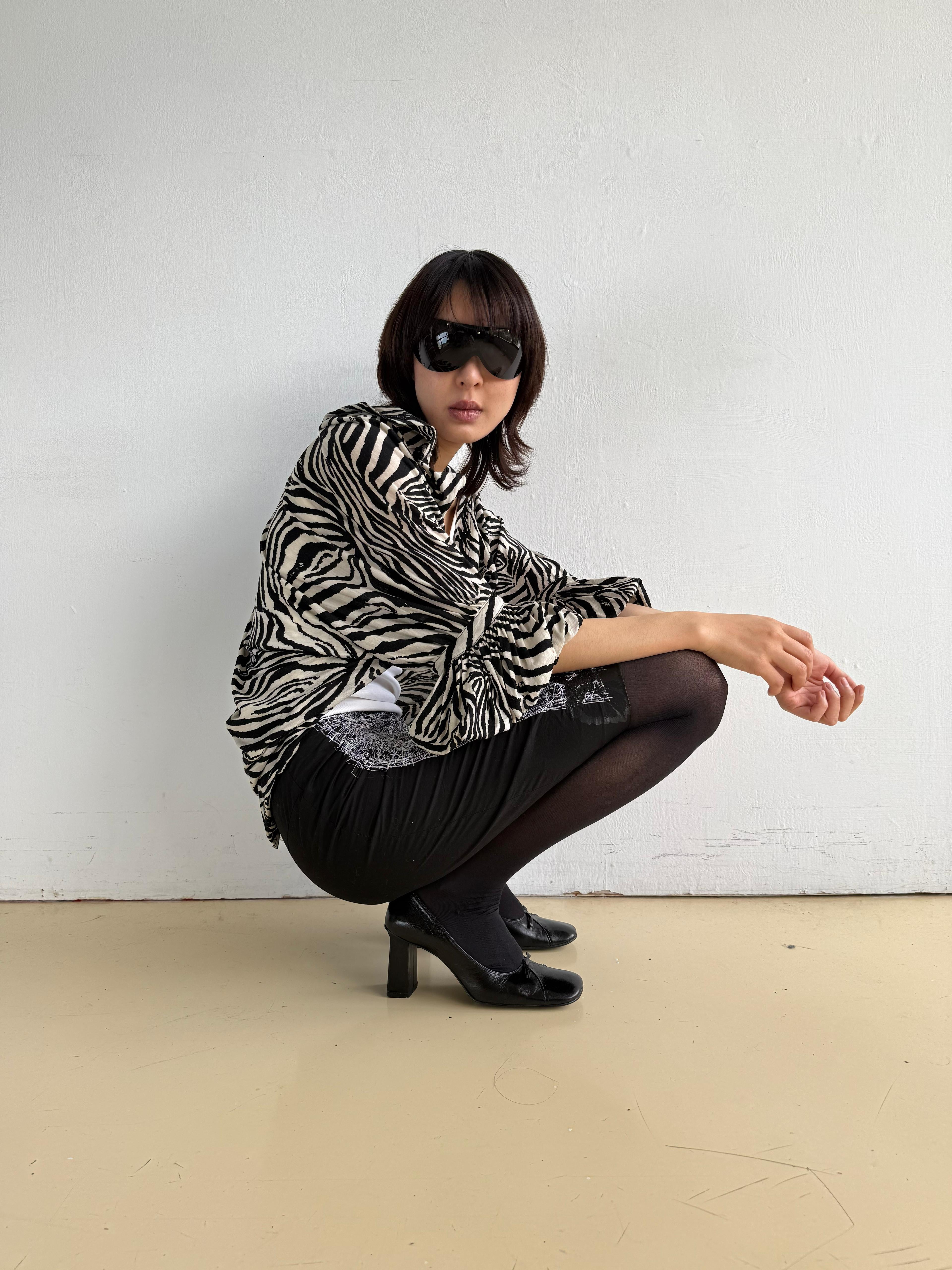 JUNYA WATANABE Comme des Garçons Spring08 Zebra Printed Blouse